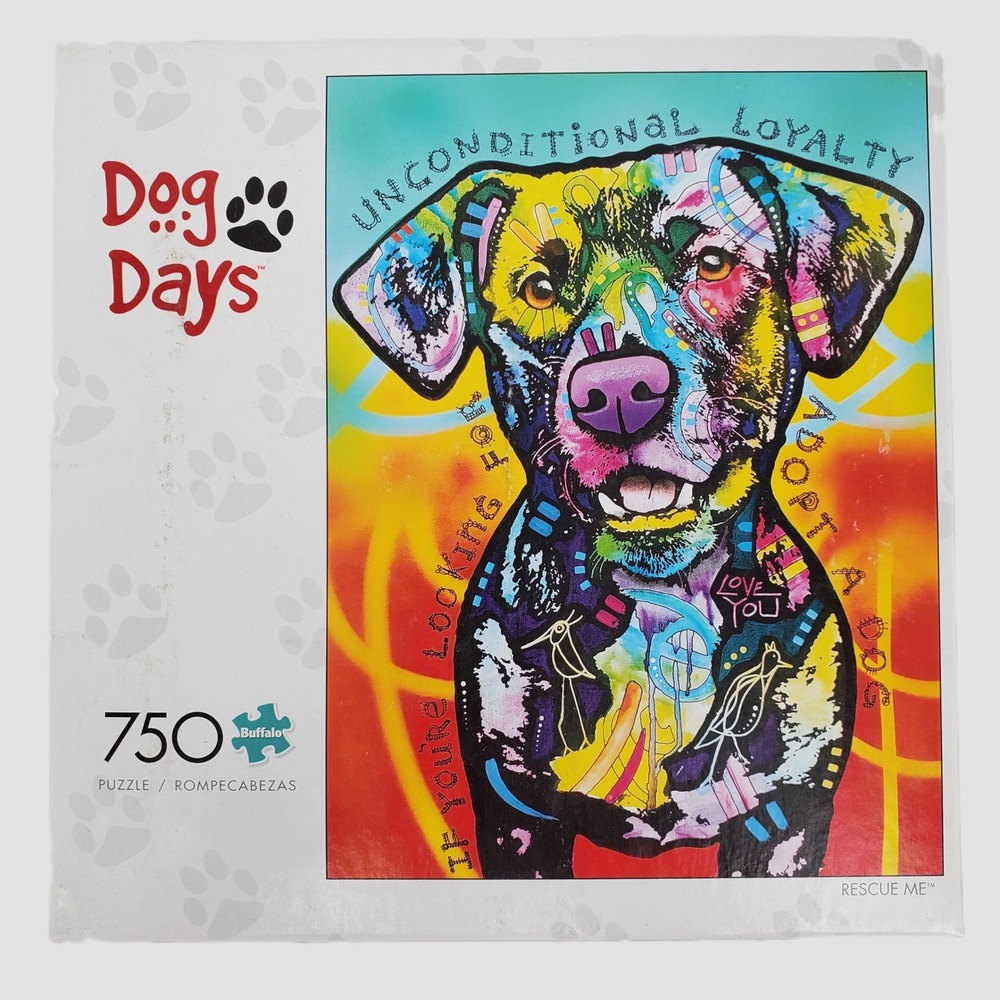 Buffalo Games Dog Days Rescue Me Dean Russo 750 Piece Jigsaw Puzzle Pop Art